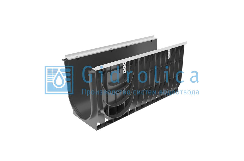 Водоотводный лоток пластиковый Gidrolica Super DN 300, H 495,5