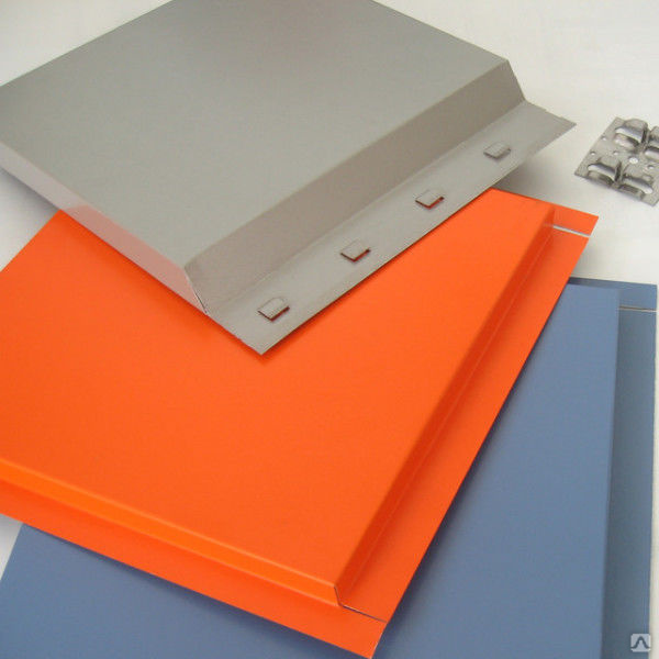 Металлокассета фасадная кассета открытого типа 595х595 мм, с полимерным ...