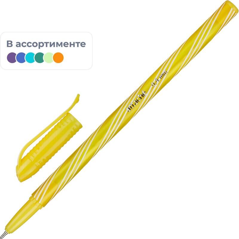 Ручка шариковая неавтоматическая Attache Economy синяя (толщина линии 0,4 мм)