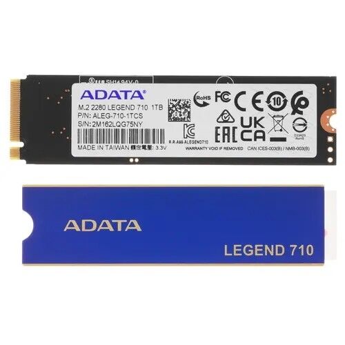 Диск SSD ADATA PCI-E 3.0 x4 1Tb ALEG-710-1TCS Legend 710 M.2 2280 Adata