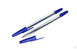 Ручка шариковая ClipStudio синяя, с прозрачным корпусом, 0,7 мм 