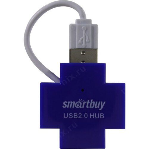 USB-хаб 2.0 на 4 порта Smartbuy SBHA-6900-B, синий 4