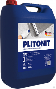 PLITONIT Грунт 1 Праймер-концентрат для внутренних и наружных работ, 10л 