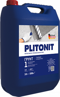 PLITONIT Грунт 1 Праймер-концентрат для внутренних и наружных работ , 3л