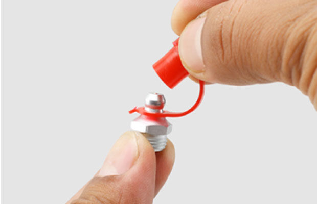 Защитный колпачок для пресс-масленок из пластика, красный (42 мм) GROZ арт. GR46701 3