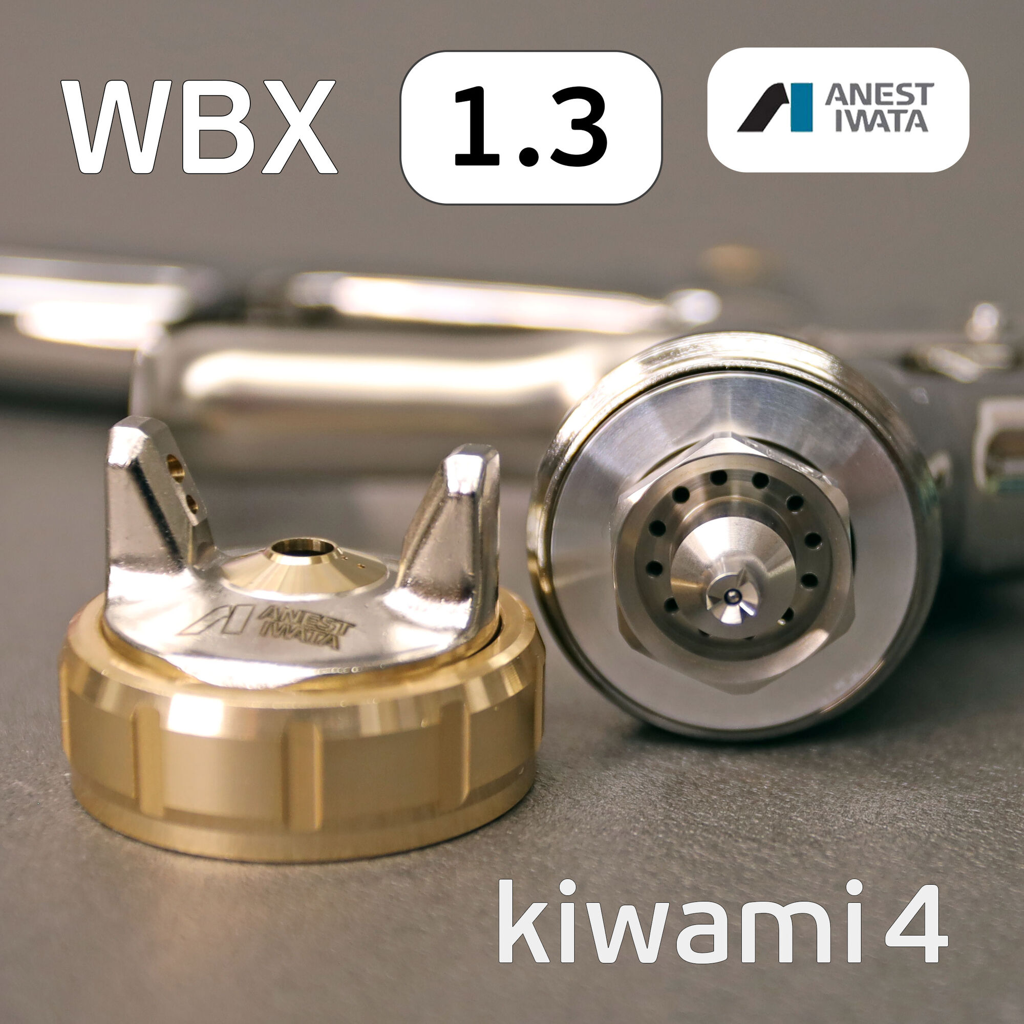 Краскопульт Anest Iwata Kiwami WBX (1.3мм) без бачка (разрезное сопло) NEW W-400 WBX 2