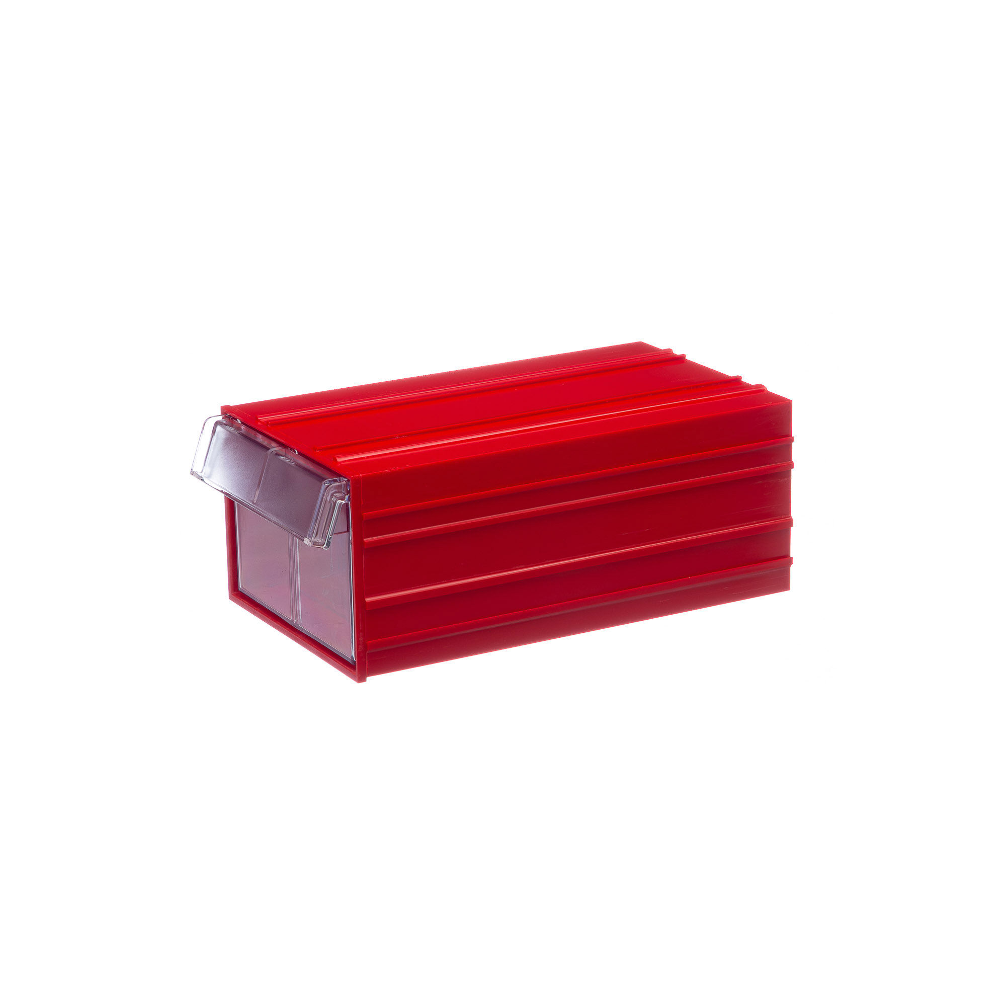 Пластиковый короб С-2-красный-прозрачный 250х140х100 мм