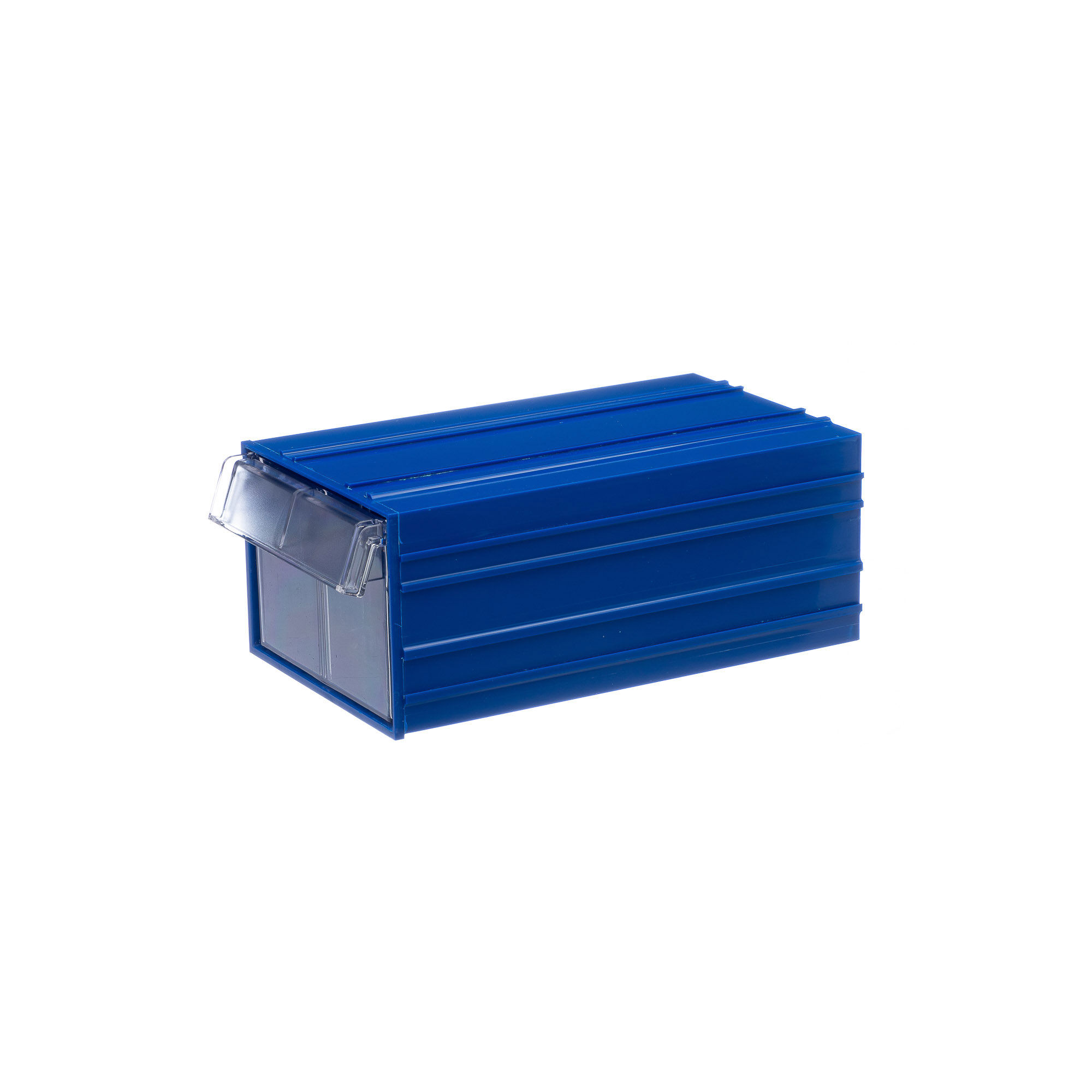 Пластиковый короб С-2-синий-прозрачный 250х140х100 мм