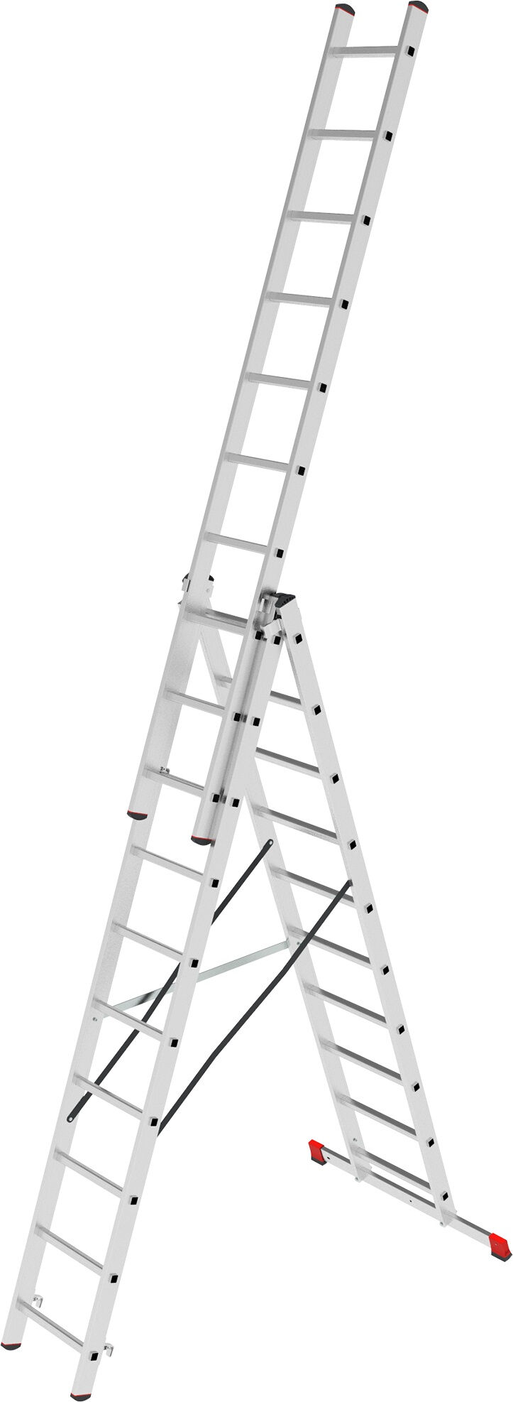 Лестница алюминиевая многофункциональная трехсекционная NV2230.14