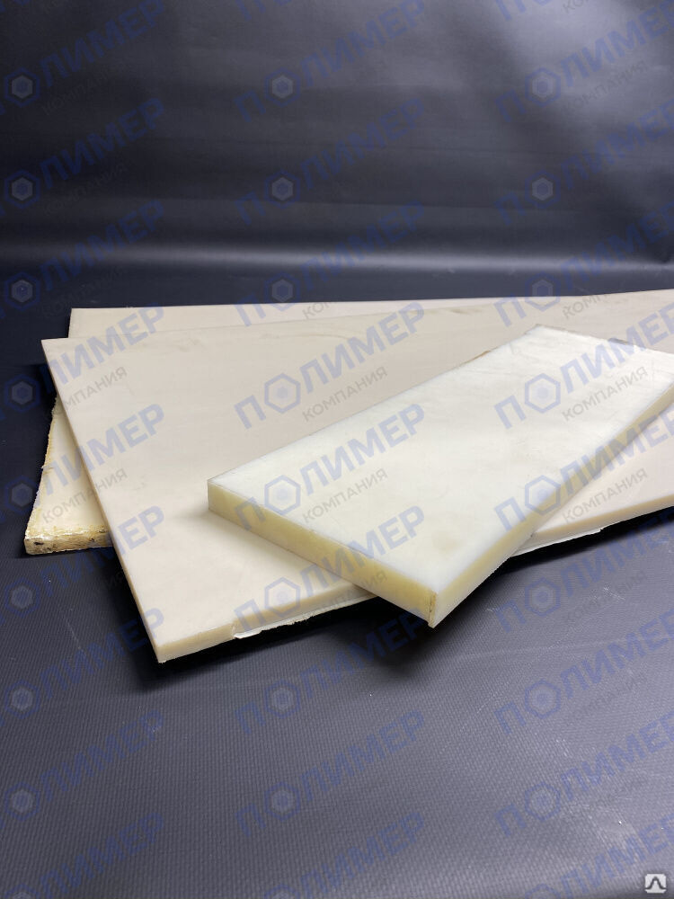 Капролон листовой 15х740х1050 мм (полиамид графитонаполненный ПА6) некалиброванный, неторцованный ХПП (Россия)