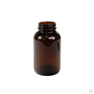 Флакон для таблеток 150 мл, темное стекло, винтовое горло GPI45-400, без крышки, 153 шт/упак 