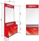 Стенд "ZERIX" для смесителей (при покупке 40 смесителей в ассортименте, стенд бесплатно) арт. 24141