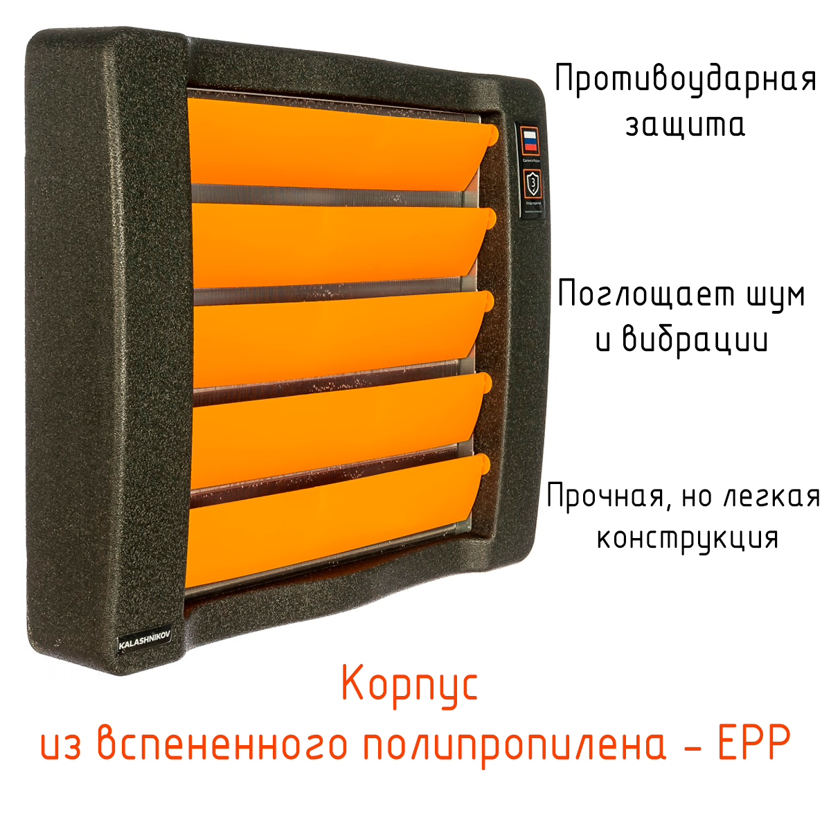 Водяной тепловентилятор KALASHNIKOV KVF-W21-12, 7 - 21кВт. 2