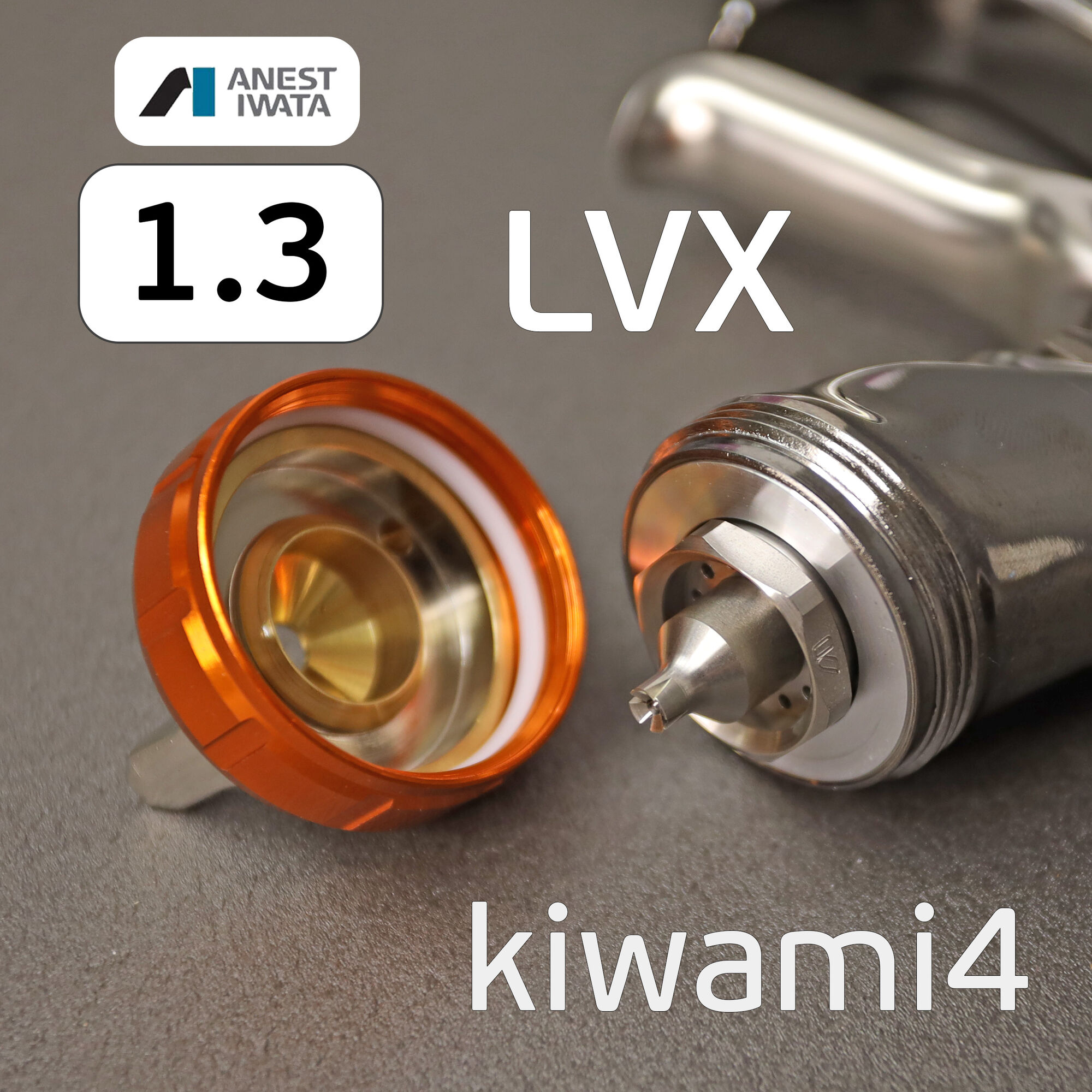 Краскопульт Anest Iwata Kiwami LVX (1.3мм) без бачка (разрезное сопло) NEW LPH-400 2