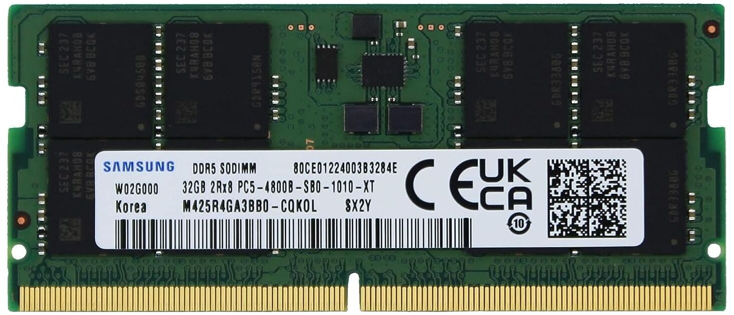 Оперативная память Samsung Samsung M425R4GA3BB0-CQK/32GB / PC5-38400 DDR5 UDIMM-4800MHz SO-DIMM/в комплекте 1 модуль