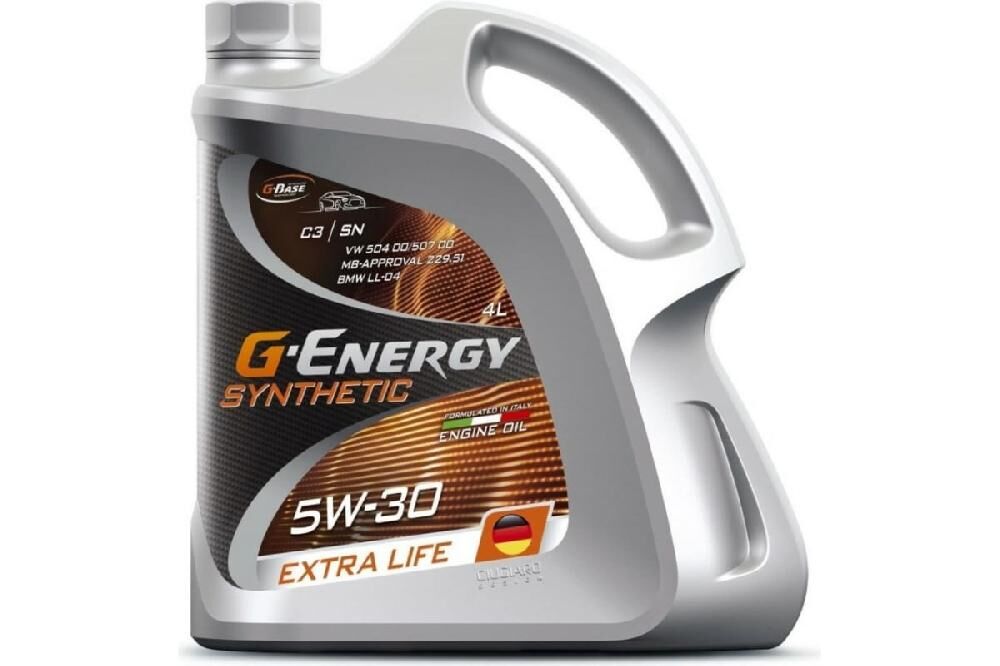 G-Energy Synthetic Extra Life 5w30 API SN, ACEA C3 4 л (Масло моторное синтетическое)