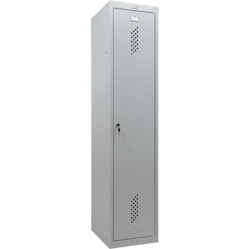 Шкаф для одежды металлический Практик ML 11-40 (серый, 400х500х1830 мм)