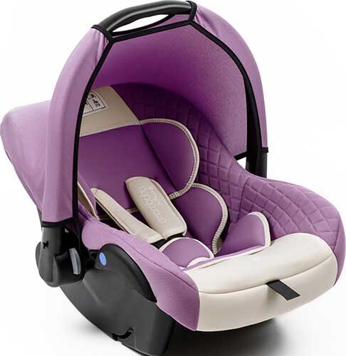 Автокресло Amarobaby Baby comfort, группа 0+, светло-фиолетовый/светло-бежевый (AB222008BC/3938) Baby comfort группа 0+