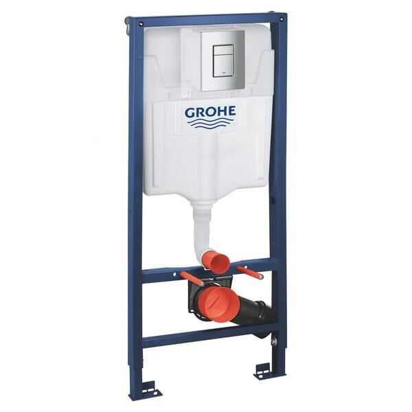 GROHE Система инсталляции для унитазов Grohe Rapid SL 38772001 3 в 1 с кнопкой смыва