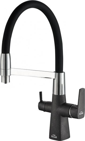 Zorg Смеситель для кухни ZORG Steel Hammer SH 818-6 BLACK CR