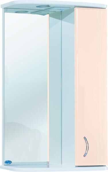 Bellezza Зеркало-шкаф с подсветкой Bellezza Астра 50см правый бежевый 00000001997