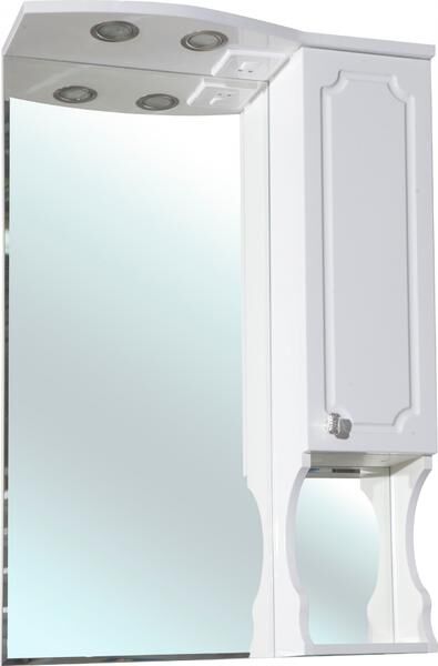 Bellezza Зеркало-шкаф с подсветкой Bellezza Кантри 65см правый белый 00000006167