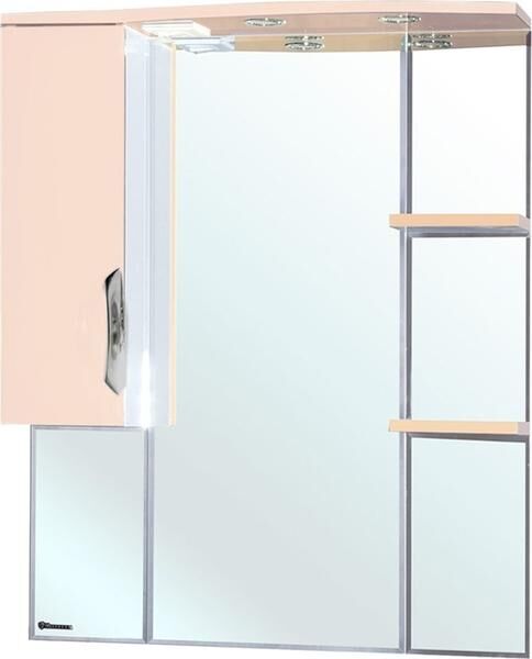Bellezza Зеркало-шкаф с подсветкой Bellezza Лагуна 85см левый бежевый 00000001114
