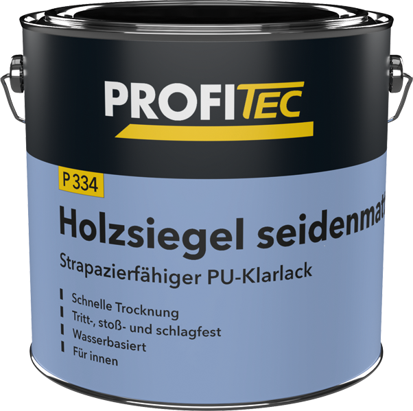 Лак паркетный Profi Tec P334 Holzsiegel seidenmatt WB 0.75 л.