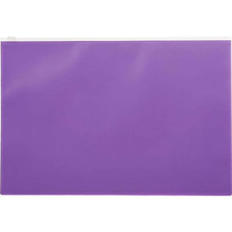 Папка-конверт на молнии Attache Color A4 фиолетовая 160 мкм
