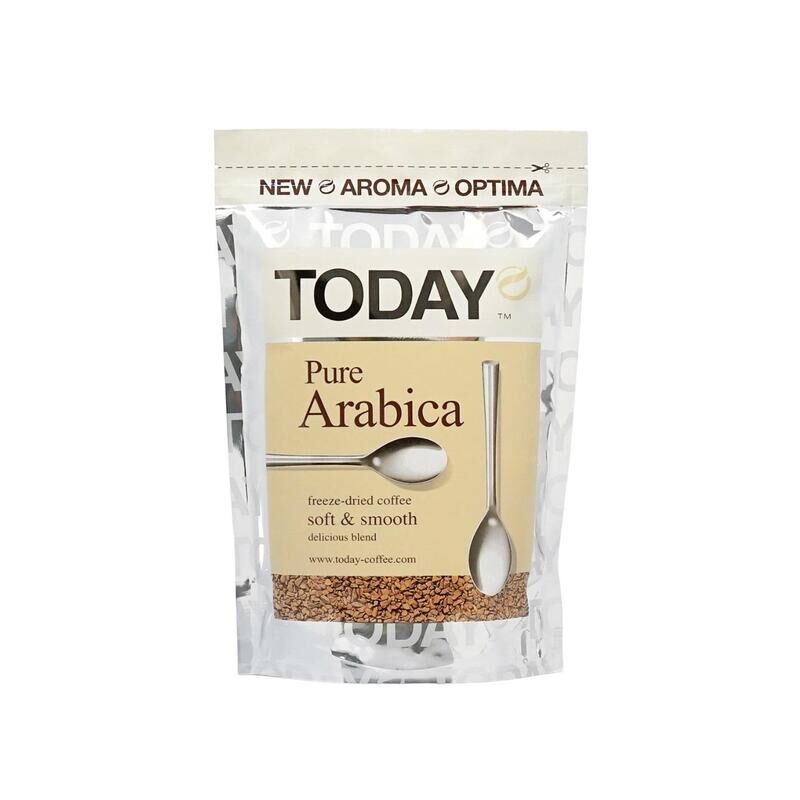 Кофе растворимый Today Pure Arabica 150 г (пакет)