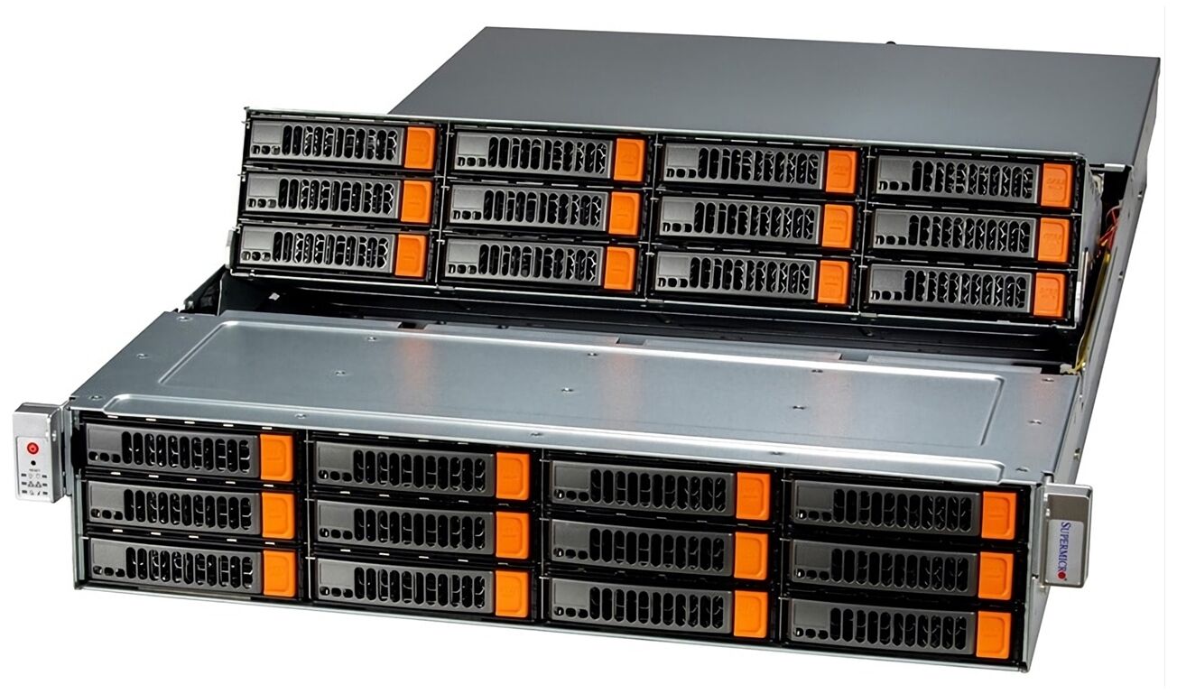 Серверная платформа Supermicro Supermicro SSG-620P-E1CR24L/2U/2x4189/ 16xDDR4-3200 RDIMM/LRDIMM/ 28x2.5",3.5",M.2