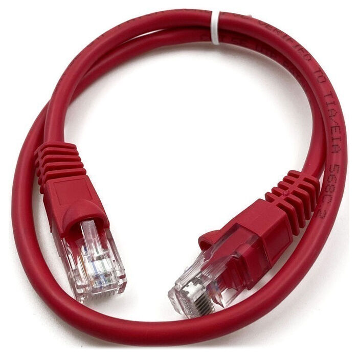 Patch-cord UTP 5e 1м Buro UTP-5E-1M-R, красный