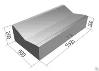 Блок бетонный Б1-20-50 1,0х0,5х0,25 мм 2