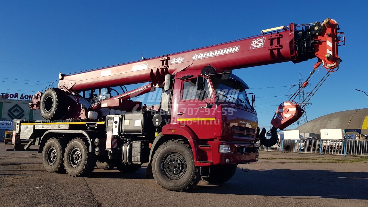 Автокран 32 тонн 31 метр Камаз, цена в Москве от компании Автокраны  Волгоинвест и КМУ Спецтехника