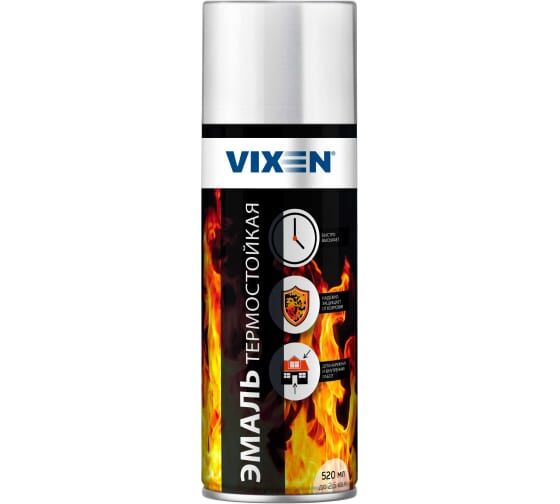 Эмаль термостойкая "VIXEN" белая, аэрозоль до +600С