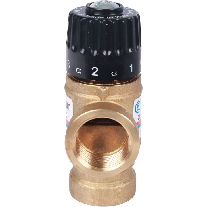 Термостатический смесительный клапан Stout для систем отопления и ГВС Ду 20 Вр 20-43°С KV 1,6 3