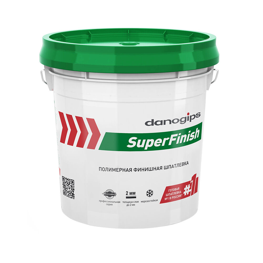 Шпатлевка готовая Danogips SuperFinish СуперФиниш универсальная 17 л/28 кг