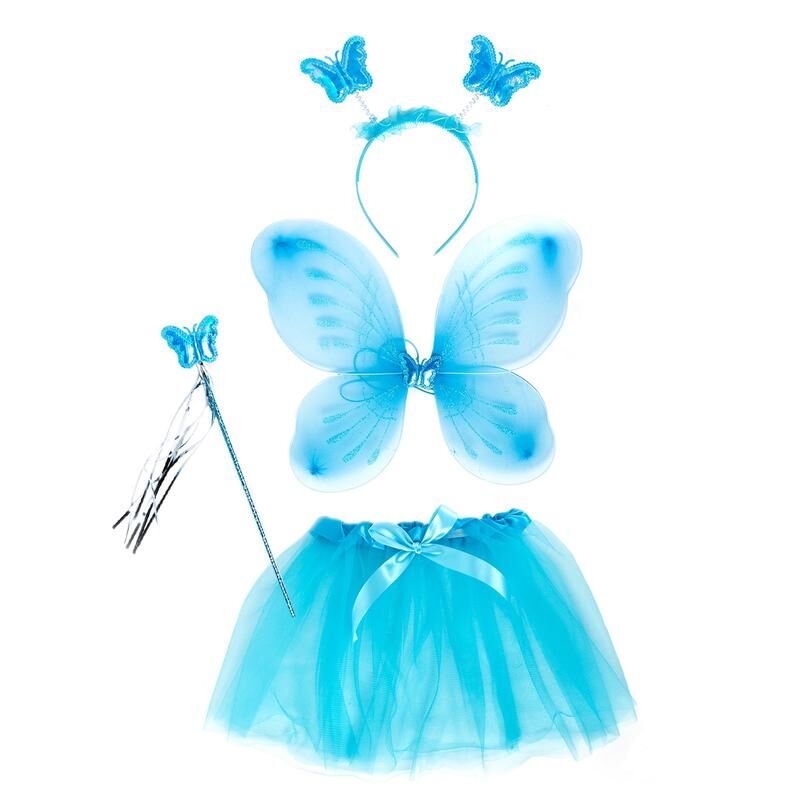 Набор маскарадный детский Magic Time голубой (крылья, ободок, волшебная палочка, юбка)