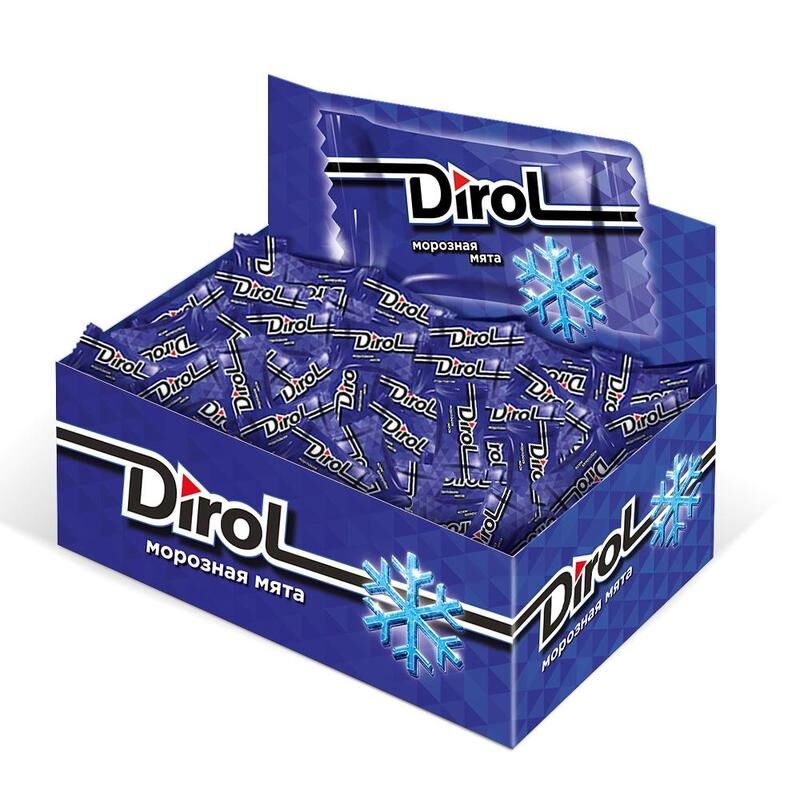 Жевательная резинка Dirol Морозная Мята 272 г (100 штук в упаковке)