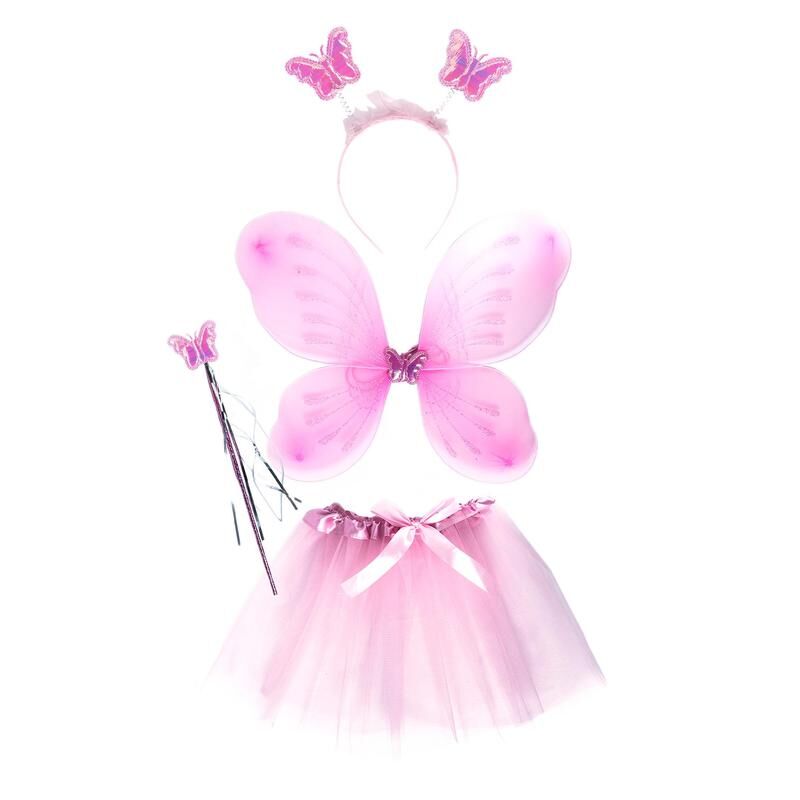 Набор маскарадный детский Magic Time розовый (крылья, ободок, волшебная палочка, юбка)