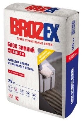 Клей для Блоков монтажно-кладочная Brozex КСБ-17, 25 кг