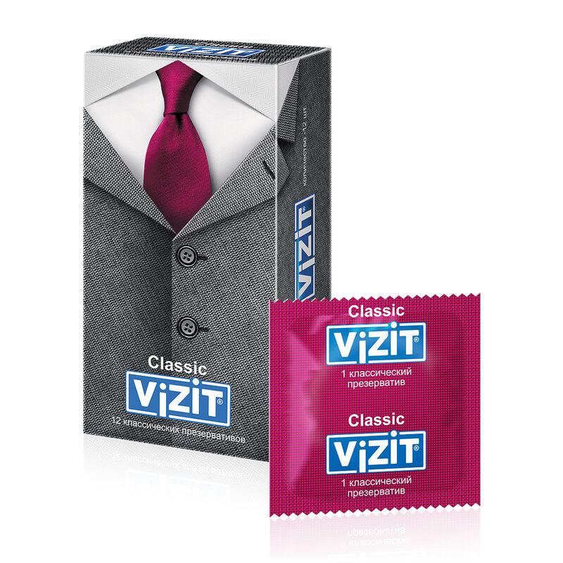 Презервативы Vizit Classic классические (12 штук в упаковке)