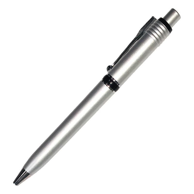 Ручка шариковая автоматическая Раджа Хром серебристый/черный корпус толщина линии 0.5 мм NoName