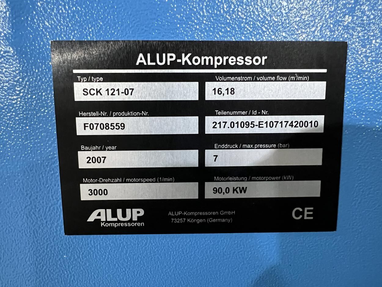 Винтовой компрессор Alup 90 кВт б/у ❯❯❯ 10