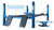 Подъемник четырехстоечный Nordberg 4450JB 5 т, 3 т, 380 В, c ручной траверсой (синий) #1