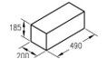 Блок полнотелый КСР-ПР-49-2 490х200х185