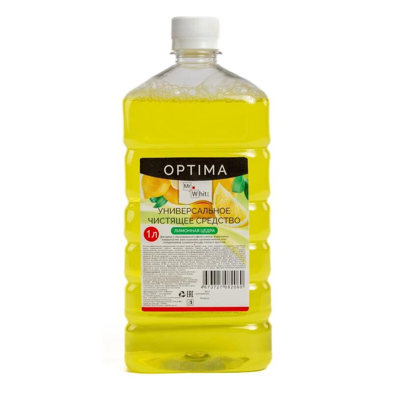 Универсальное чистящее средство Mr.White Optima Лимонная цедра жидкость 1 л