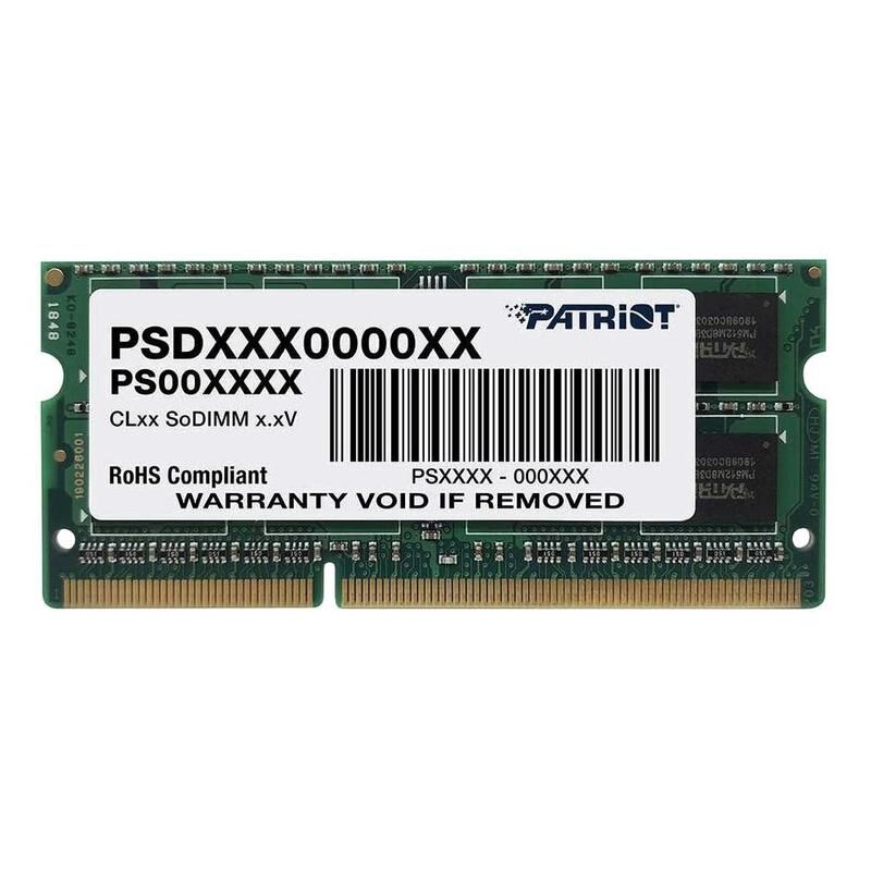 Оперативная память Patriot 8 ГБ PSD38G1600L2S (SO-DIMM DDR3) Patriot Memory