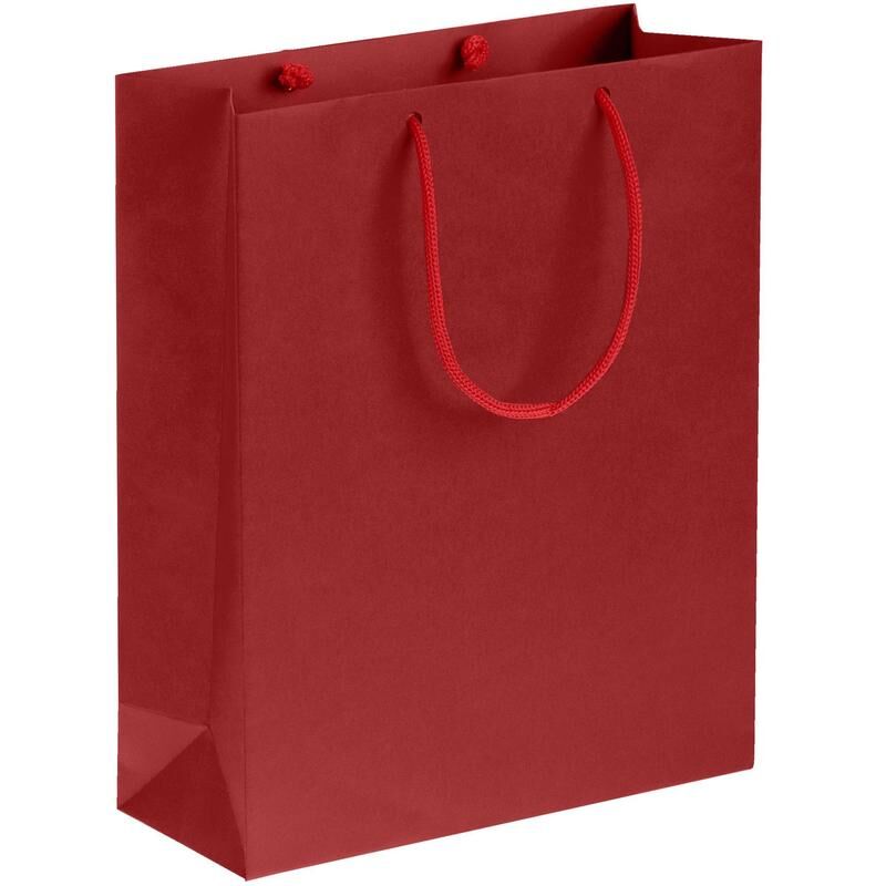 Пакет подарочный бумажный Wide красный (28х23х9.2 см) Проект 111