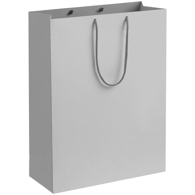 Пакет подарочный бумажный Porta XL серый (40х30х12 см) Проект 111